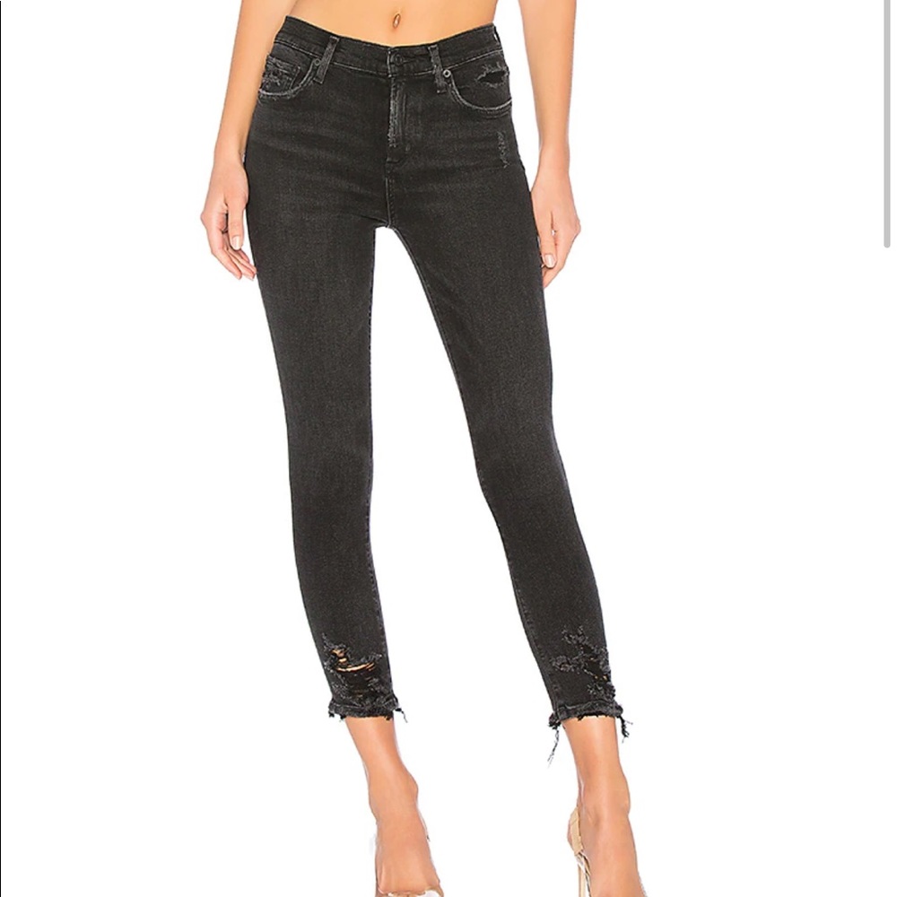 AGOLDE Sophie High Rise Skinny Crop in Temple Size 27
